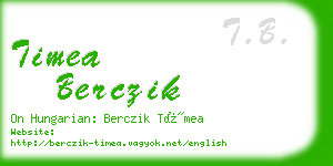 timea berczik business card